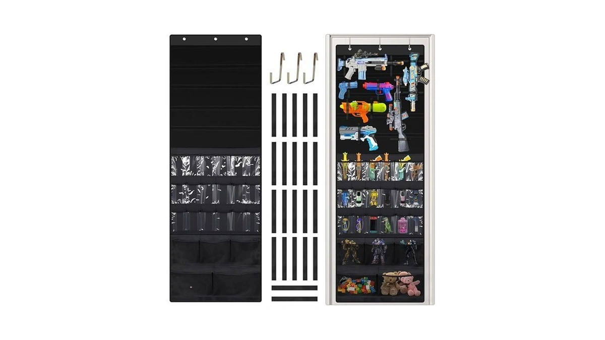 Lifarsculp Over The Door Organizer For Toy Guns - Toys