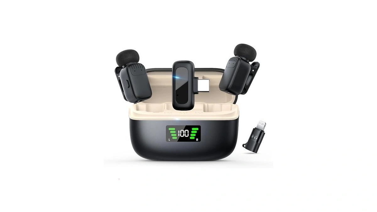 Sunnymark Mini Wireless Lavalier Microphone For Iphone/android/pc With Usb-c Plug,