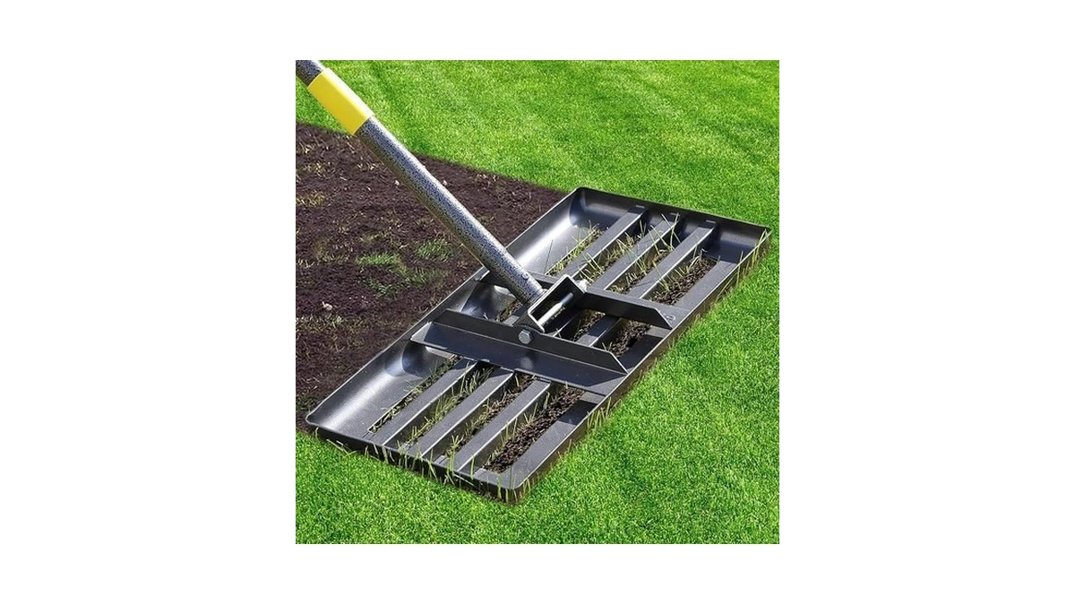 Lawn Leveling Rake - Heavy Duty 17"x10" Stainless Steel Lawn