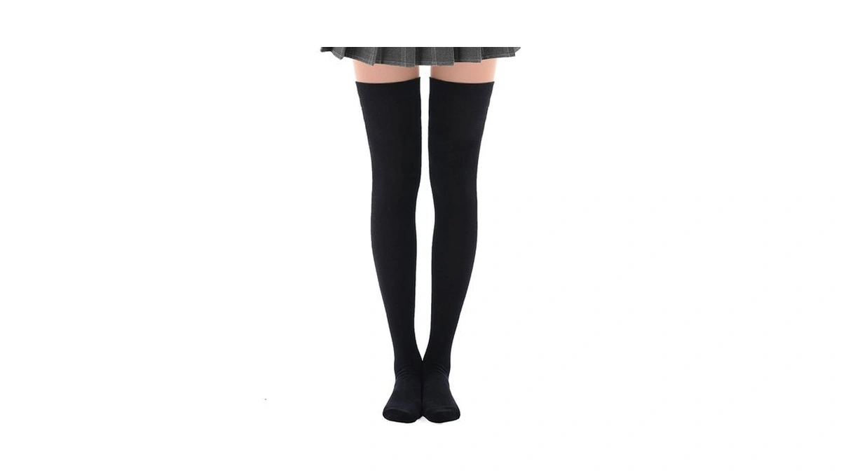 Mk Meikan Black Thigh High Socks For Women, Thoughtful Gifts