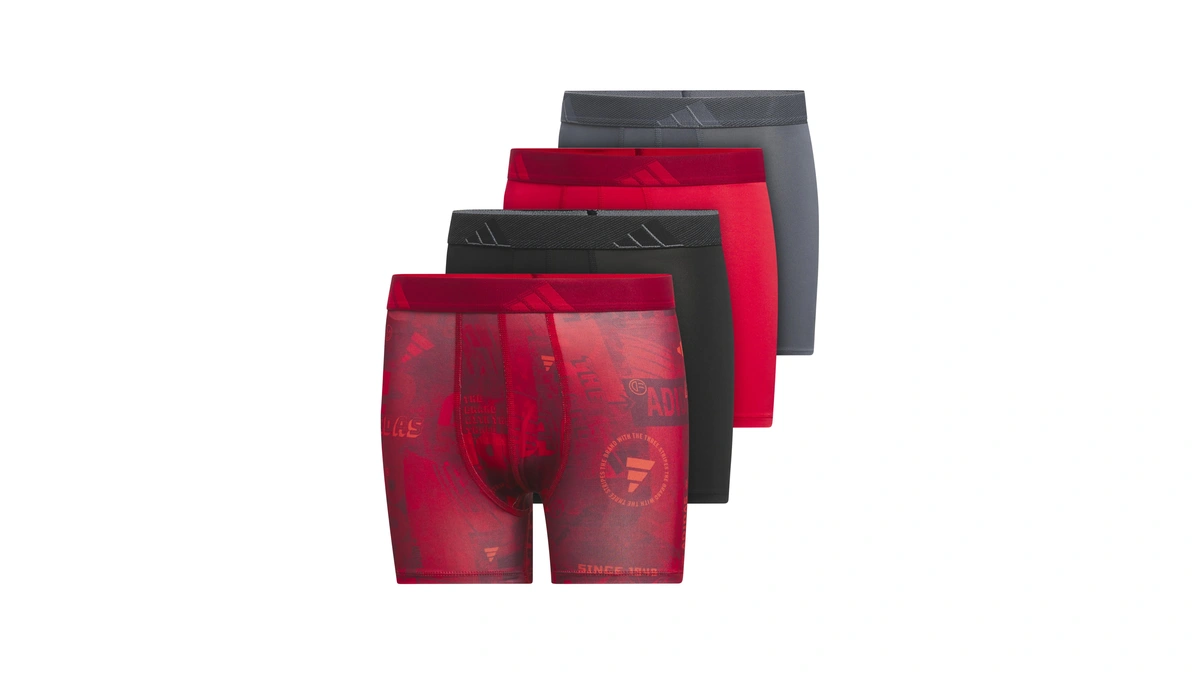 Adidas Boys Performance Microfiber Boxer Briefs (4-pack Or 3-pack) Kids