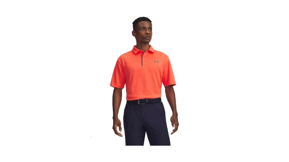 Under Armour Men's Tech Golf Polo, (693) Venom Red /