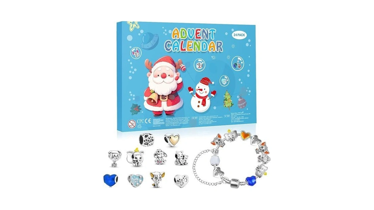 Advent Calendar 2026 For Kids, Christmas Diy Cartoon Charms Bracelet