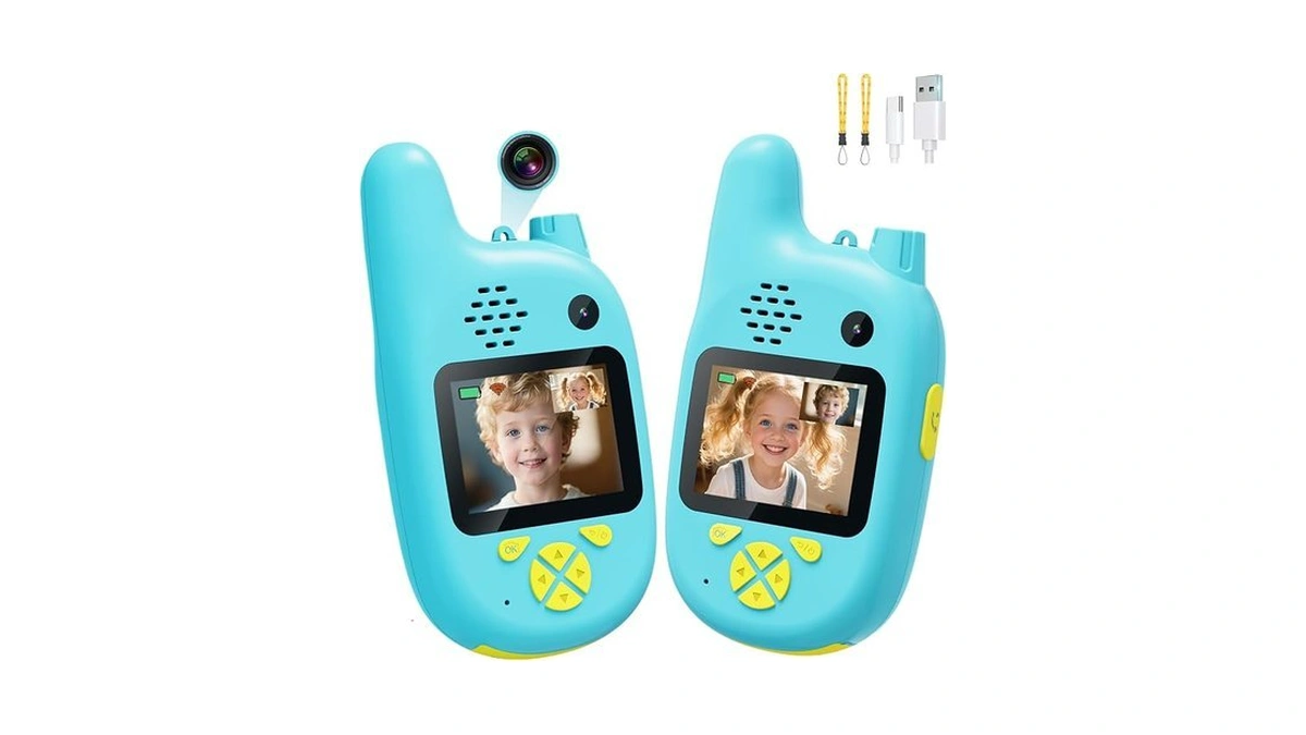 Video Walkie Talkies For Kids With Dual Cameras,2 Pack Rechargeable