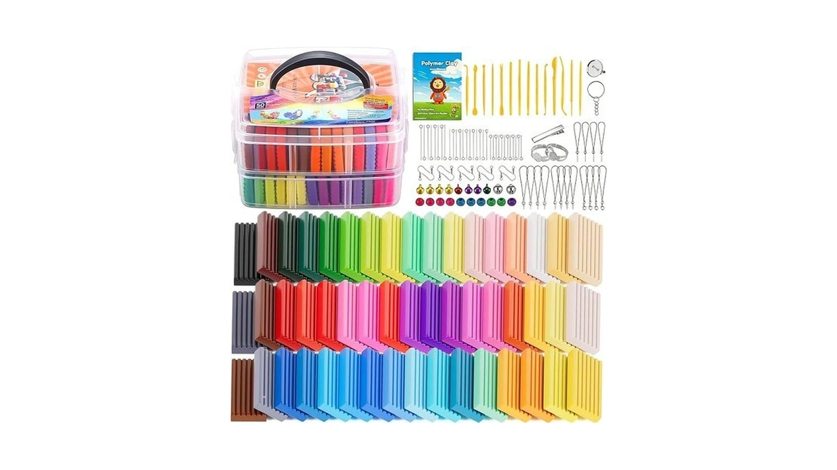 Ciaraq 50-color Polymer Clay Oven Bake Modeling Kit