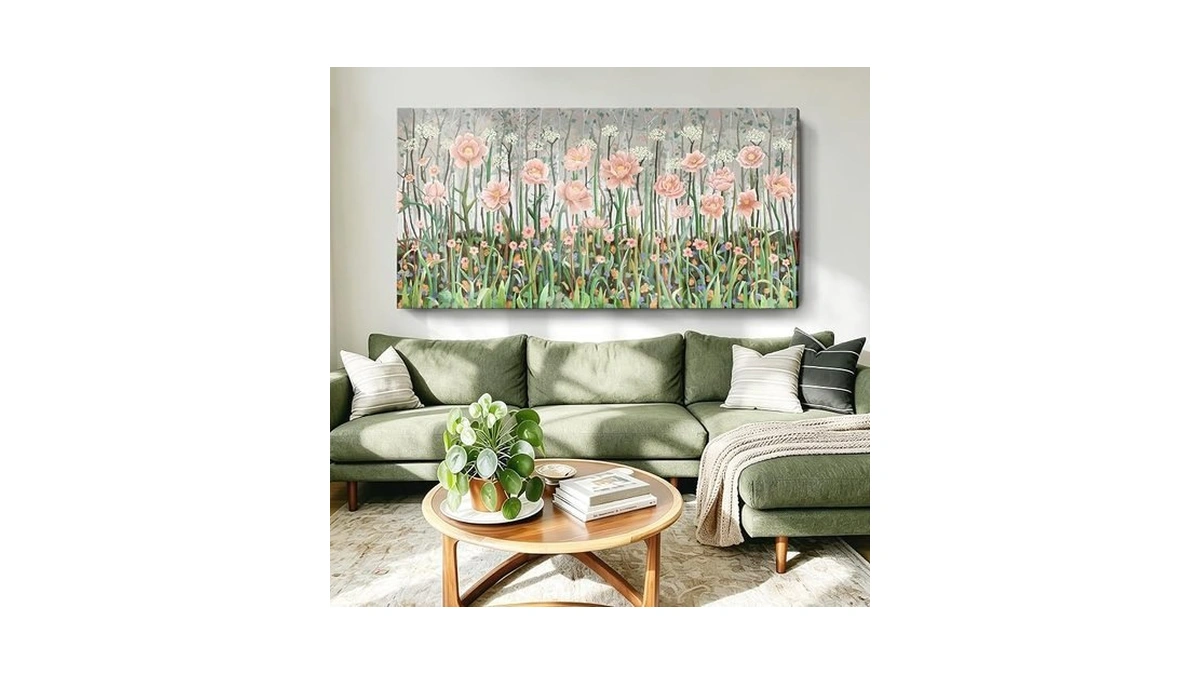 Extra Large Rustic Landscape Plant Wall Art For The Living