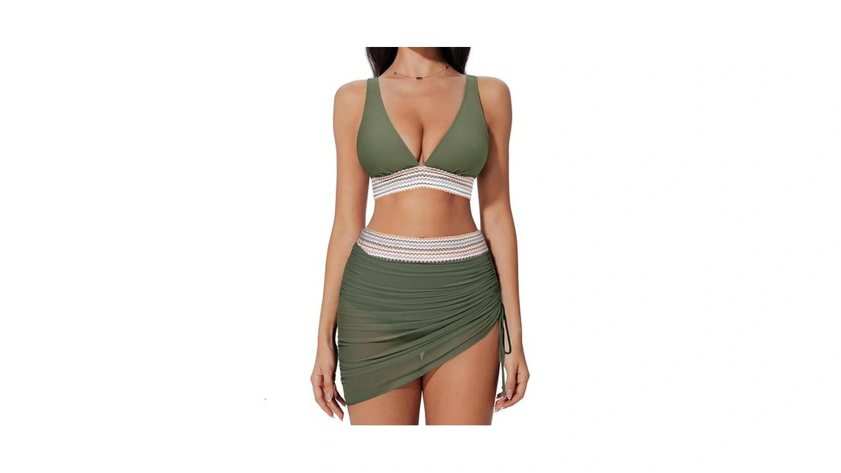 Suuksess Womens High Waisted Bikini Sets Sexy Mesh Two Piece