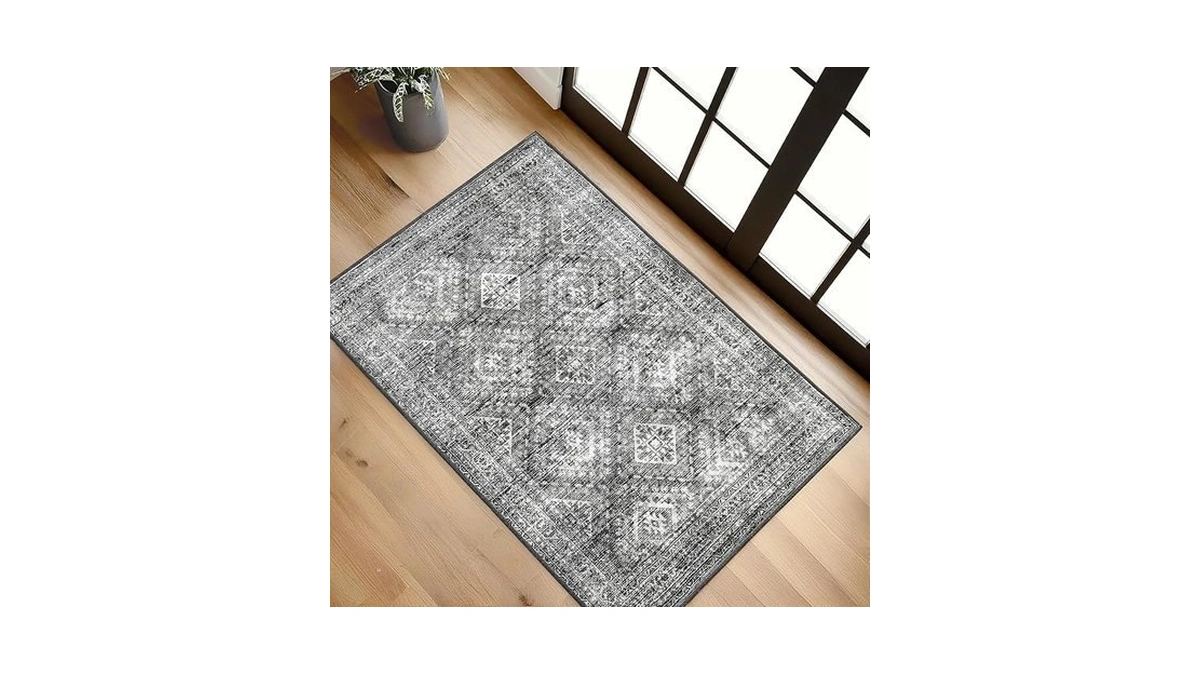 Miulee 2x3 Washable Entry Rug Door Mat Indoor Entrance, Small