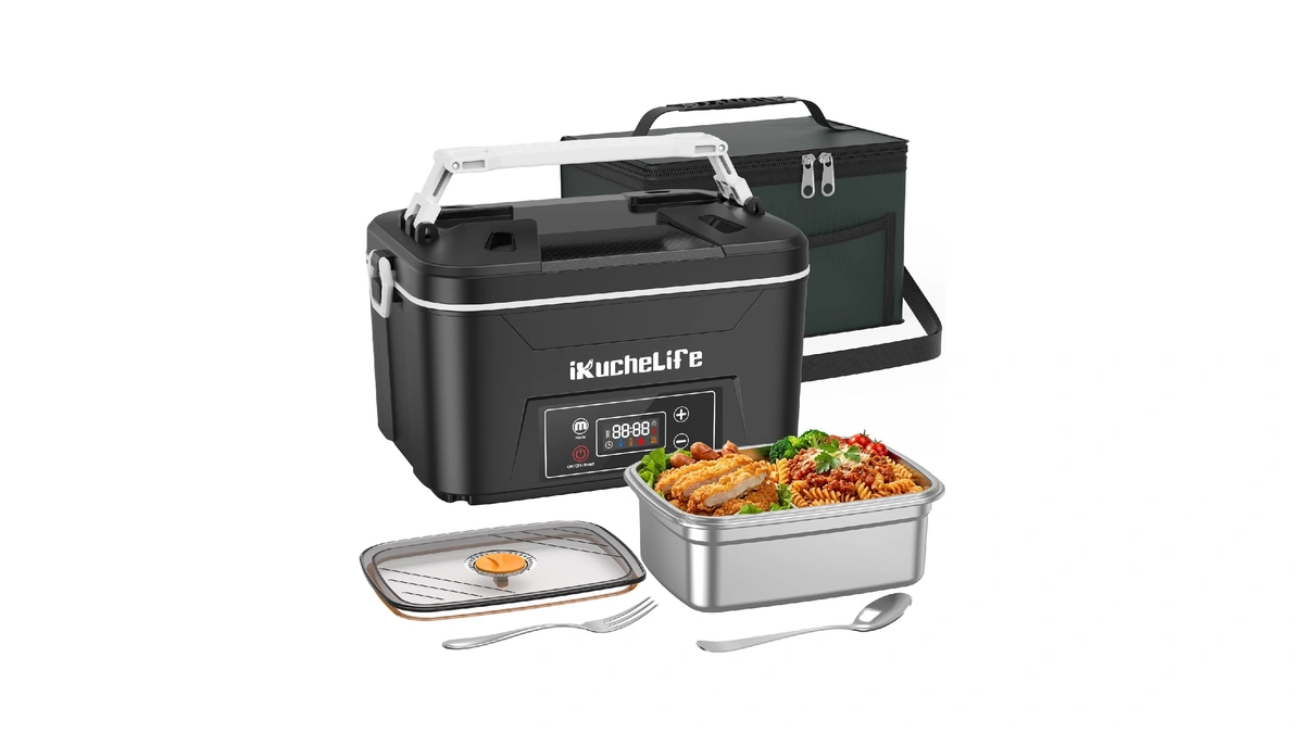 Ikuchelife Heated Lunch Box, 24000mah Cordless Electric Lunch Box With