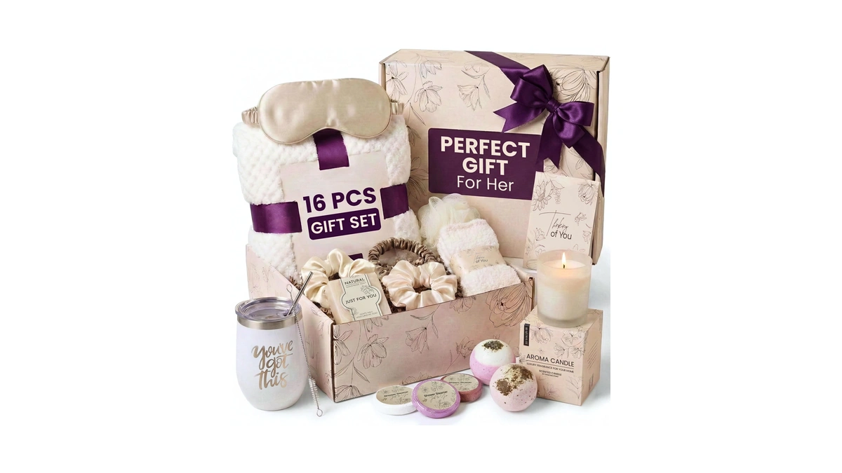 16 Pcs Get Well Soon Gift Basket For Women -