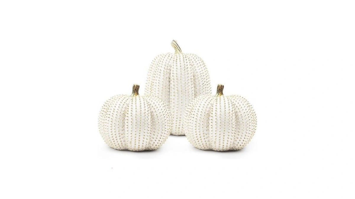 Taoq C 3 Pcs Large Thanksgiving Resin Pumpkin, Fall Pumpkin