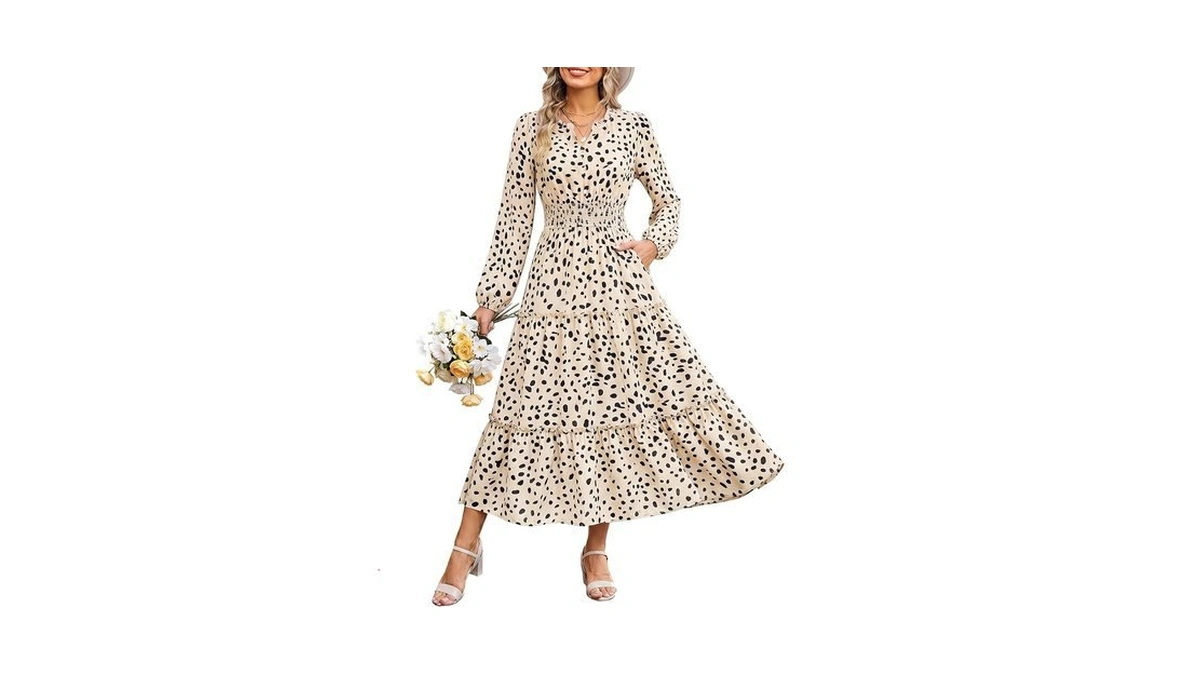 Grace Karin Women's Floral Maxi Dress 2026 Fall Long Sleeve