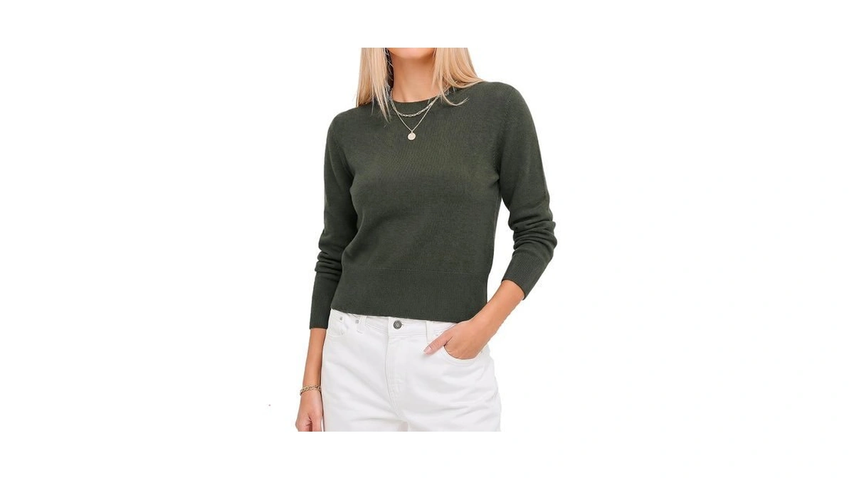 Lagracia Cropped Sweaters For Women Long Sleeve Business Casual Sweater