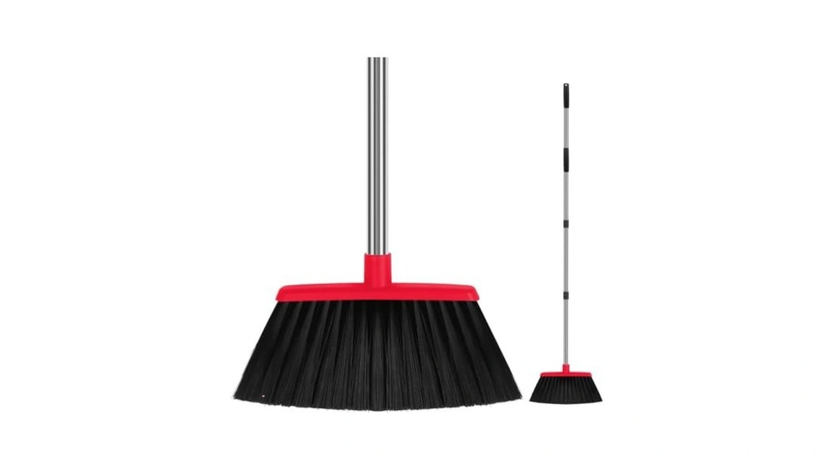 Uduk Heavy Duty Angle Broom, 55-inch Long Handle Extra Wide