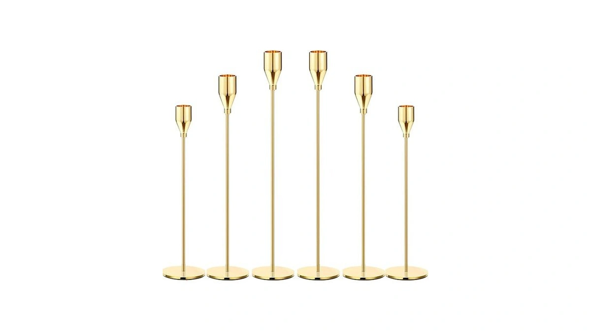Gold Taper Candle Holders