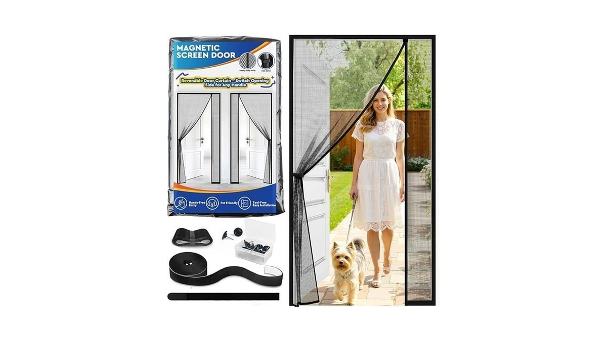 Tastictotes Magnetic Screen Door Mesh - Reversible Left & Right