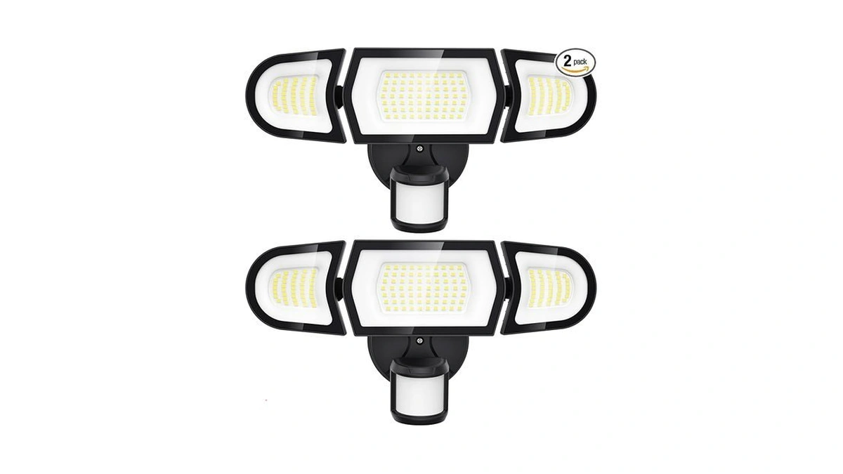 Olafus 100w Led Security Light Motion Sensor Outdoor Light, 2