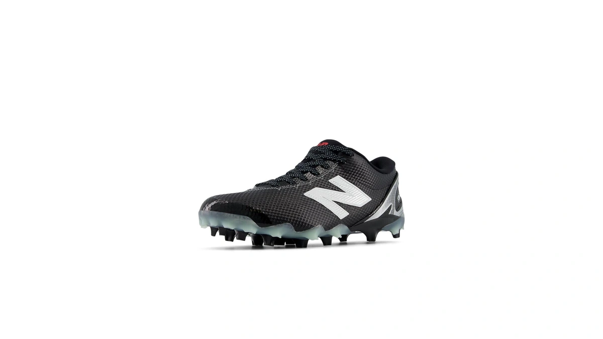 New Balance Men's Freezelx V5 Low Lacrosse Shoe, Black/white/silver Metallic,