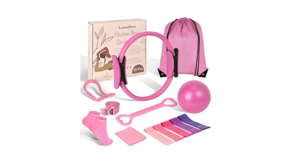 Pilates Kit For Women 13pcs, Pilates Ring Ball Resistance Bands