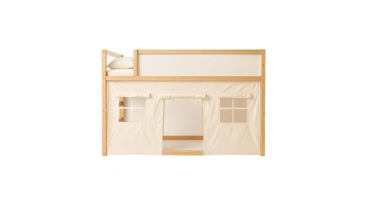 Wonder Nook Bunk Bed Curtains, Adjustable 2 Panels, Bottom Bunk