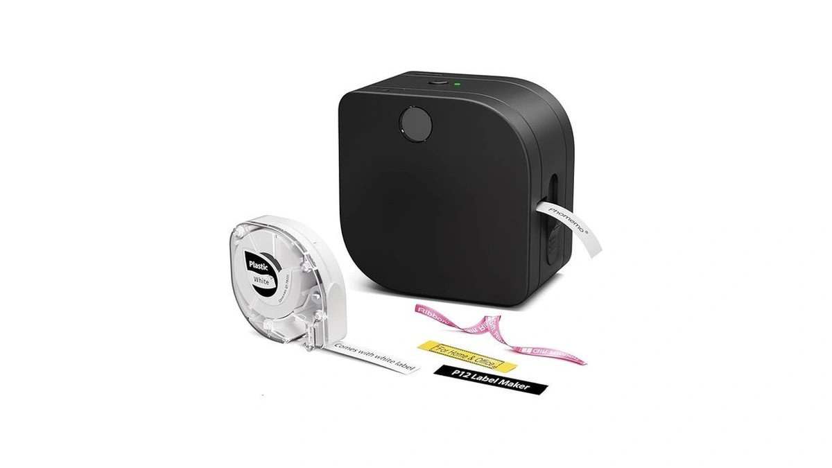Phomemo Label Maker Machine With Tape, P12 Bluetooth Small Label