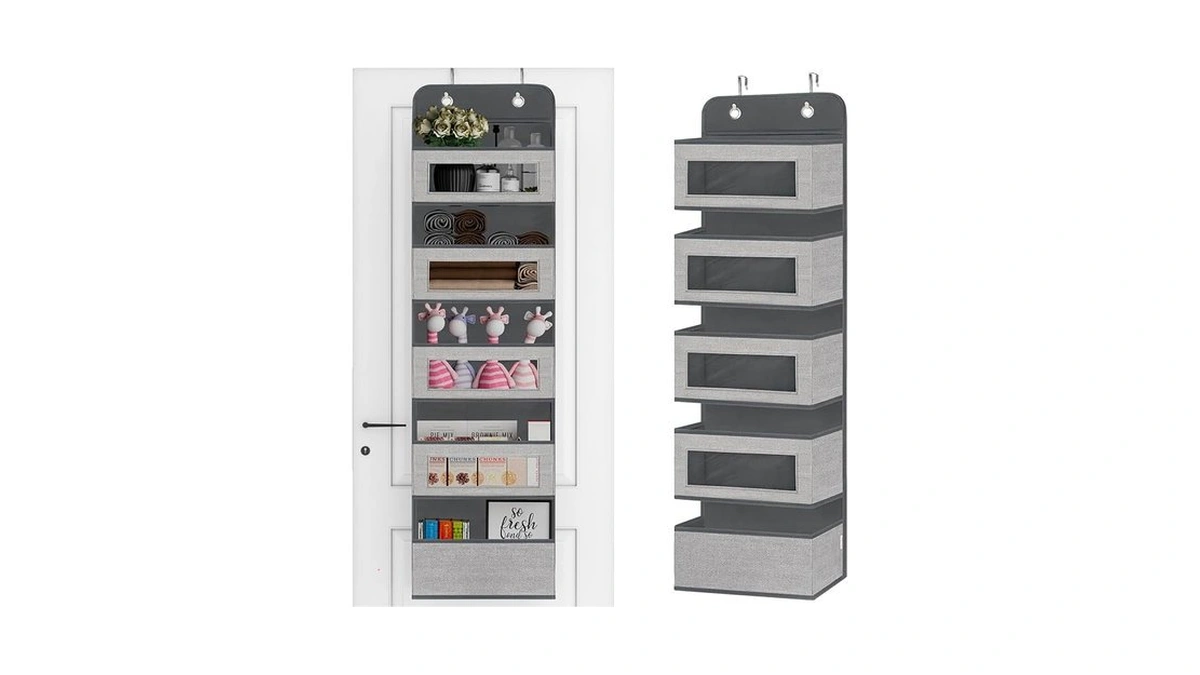 Veronly Over The Door Hanging Organizer Storage With 5 Large