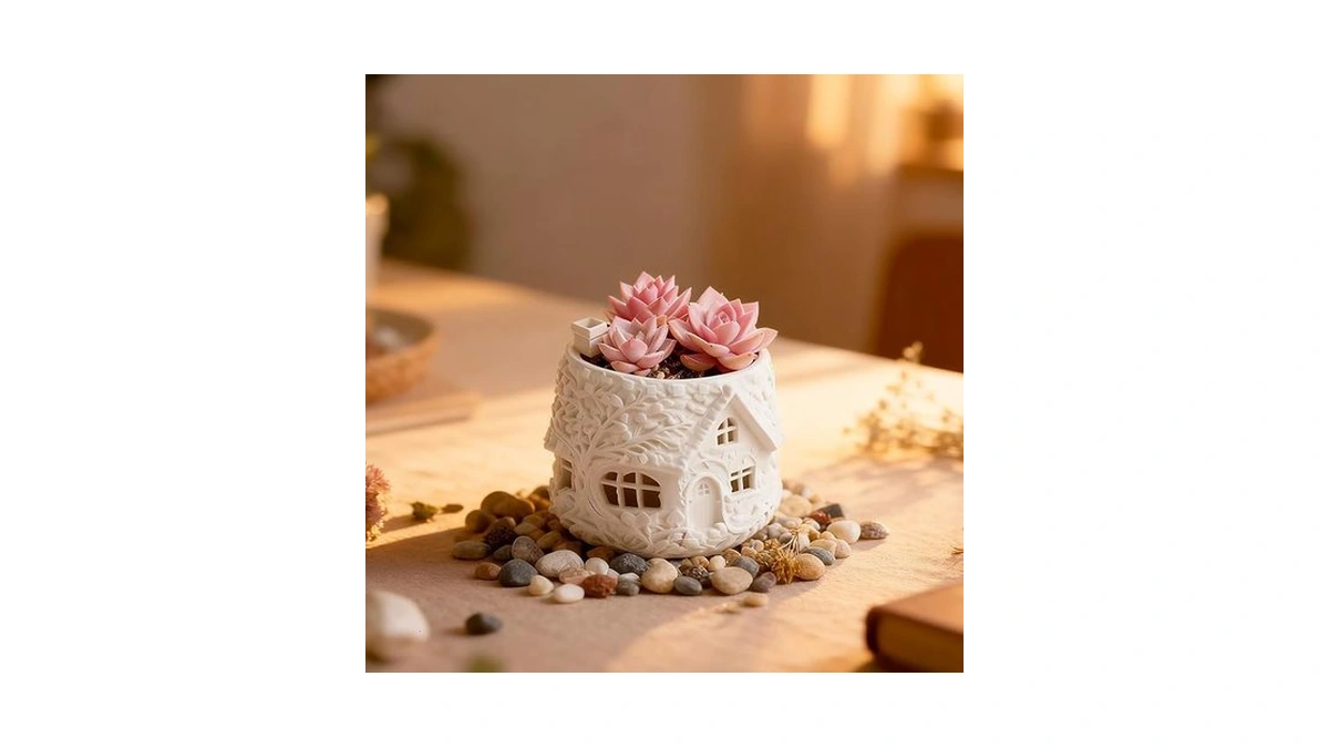 Tree House Planter Silicone Resin Molds, 3d House Mold Epoxy
