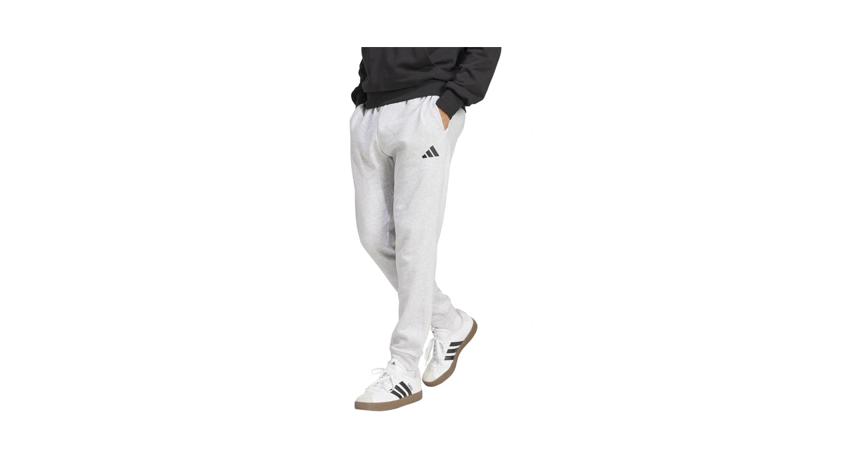 Adidas Mens Essentials Feel Cozy Fleece Sportswear Pants, Light Grey