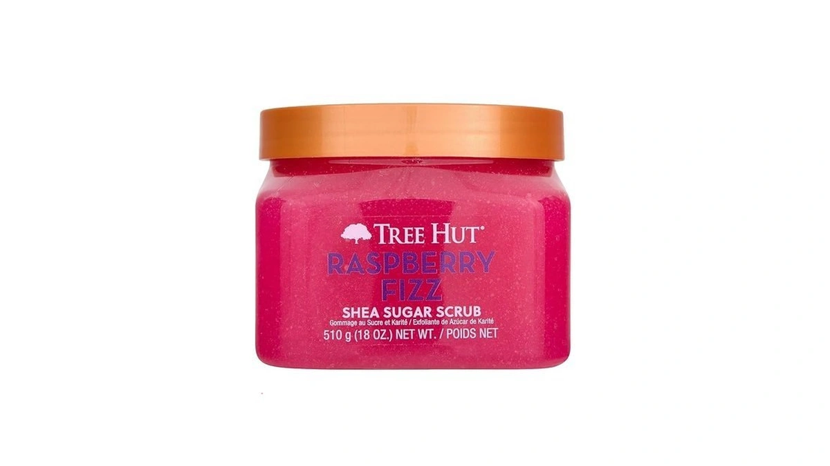 Tree Hut Raspberry Fizz Body Scrub, Exfoliating & Hydrating Sugar