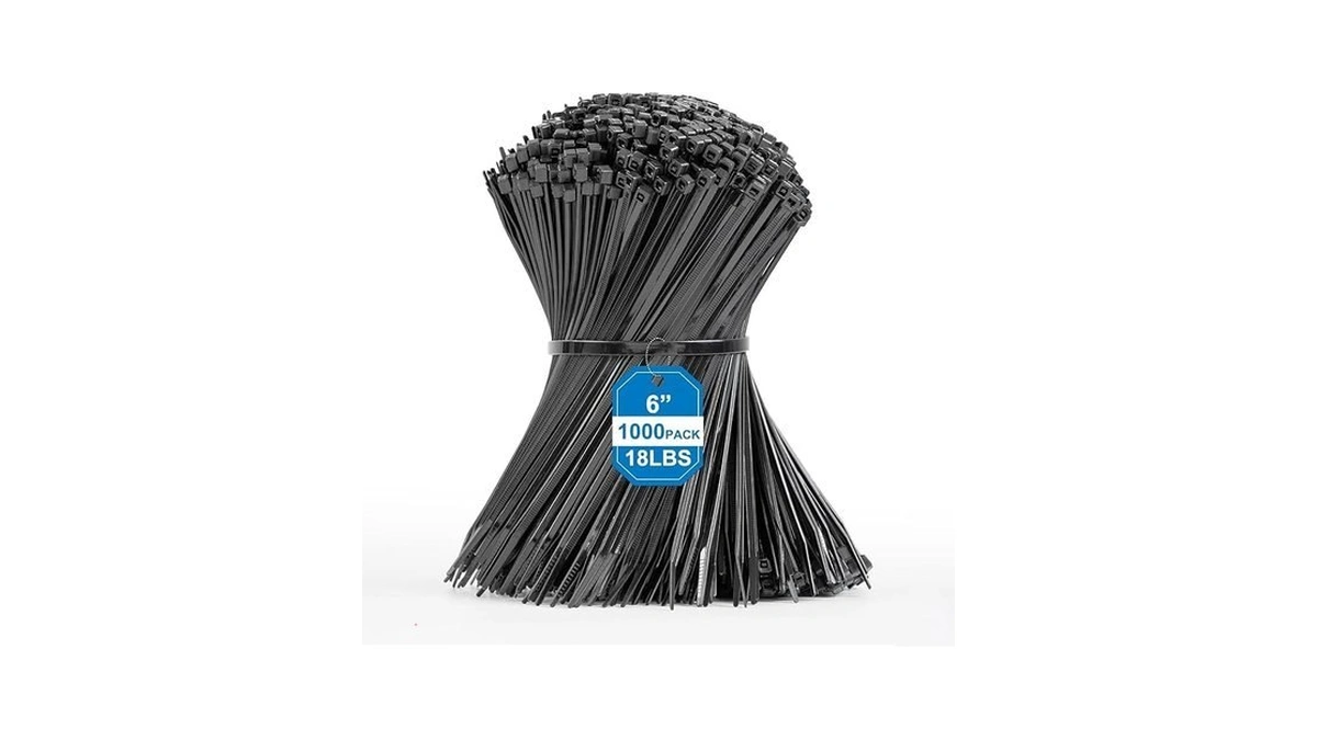 Zip Ties 6 Inch -1000 Pcs Black Small Zip Ties