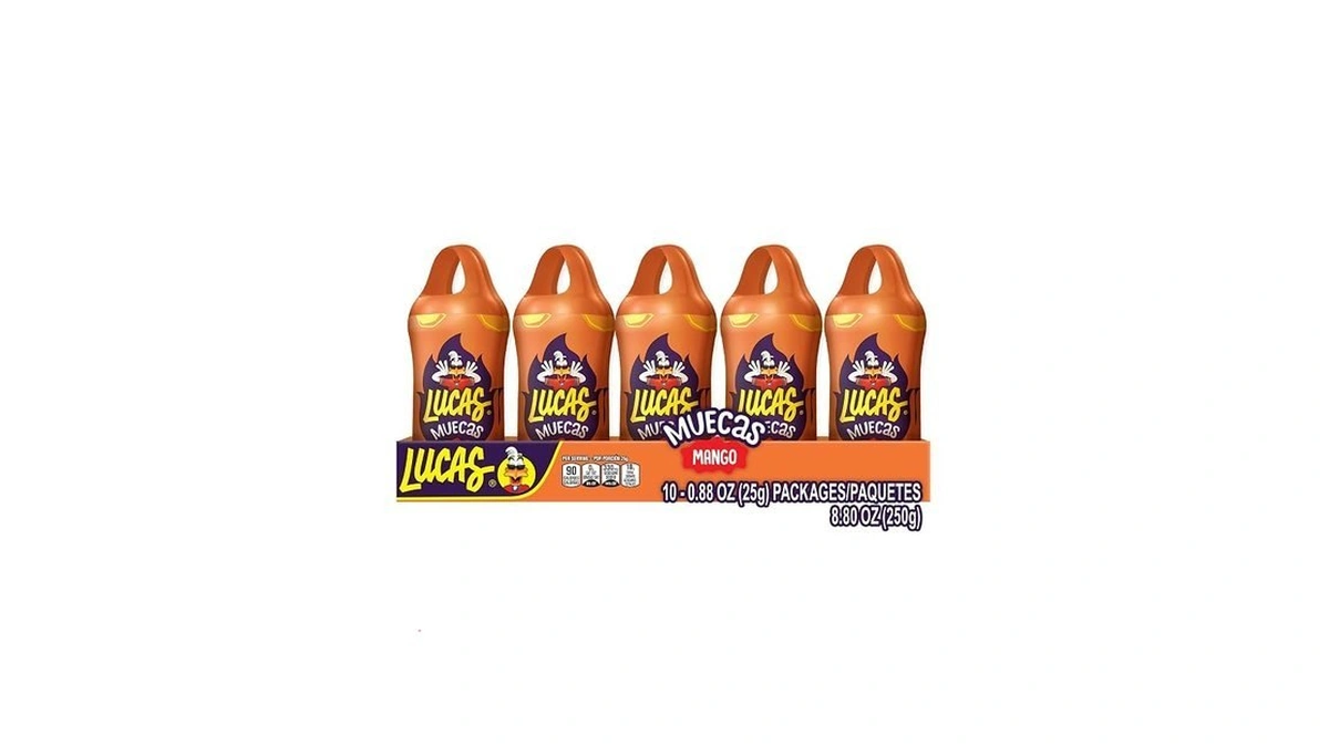 Lucas Muecas Lollipop Mango Flavor Candy, 0.96oz - 10 Pieces