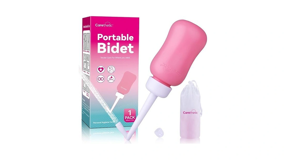 Carethetic Peri Bottle, 10oz Upside Down Portable Bidet For Postpartum