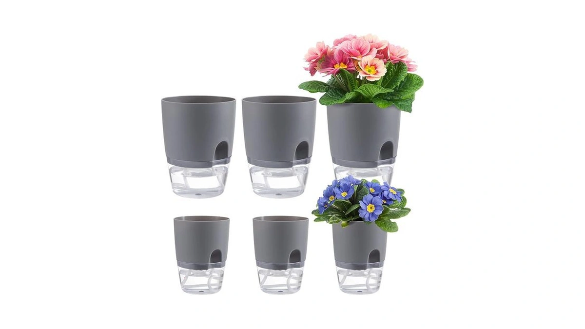 Aulock 6 Pcs Self Watering Plant Pots - 4.1/3.2 In