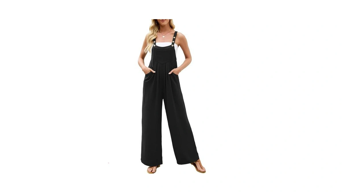 Heymoments Overalls Jumpsuits Rompers For Women Black Medium Casual Maternity