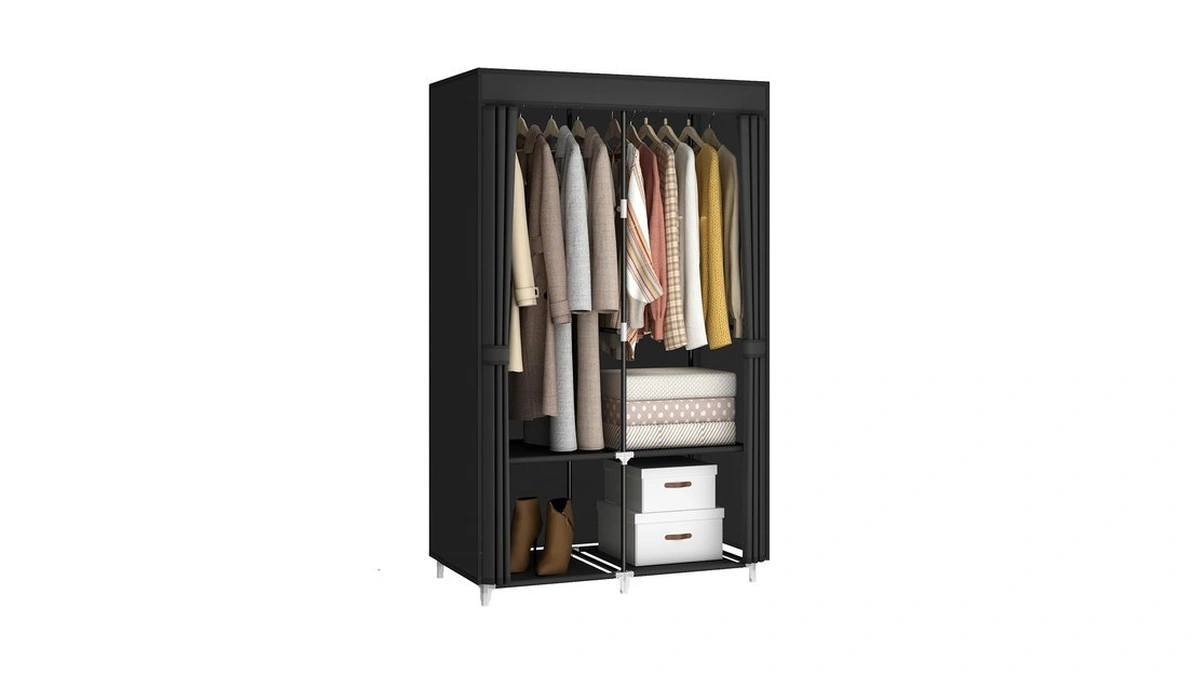 Mogelafoo Portable Closet Wardrobe For Small Room, 35-inch Clothing Organizer