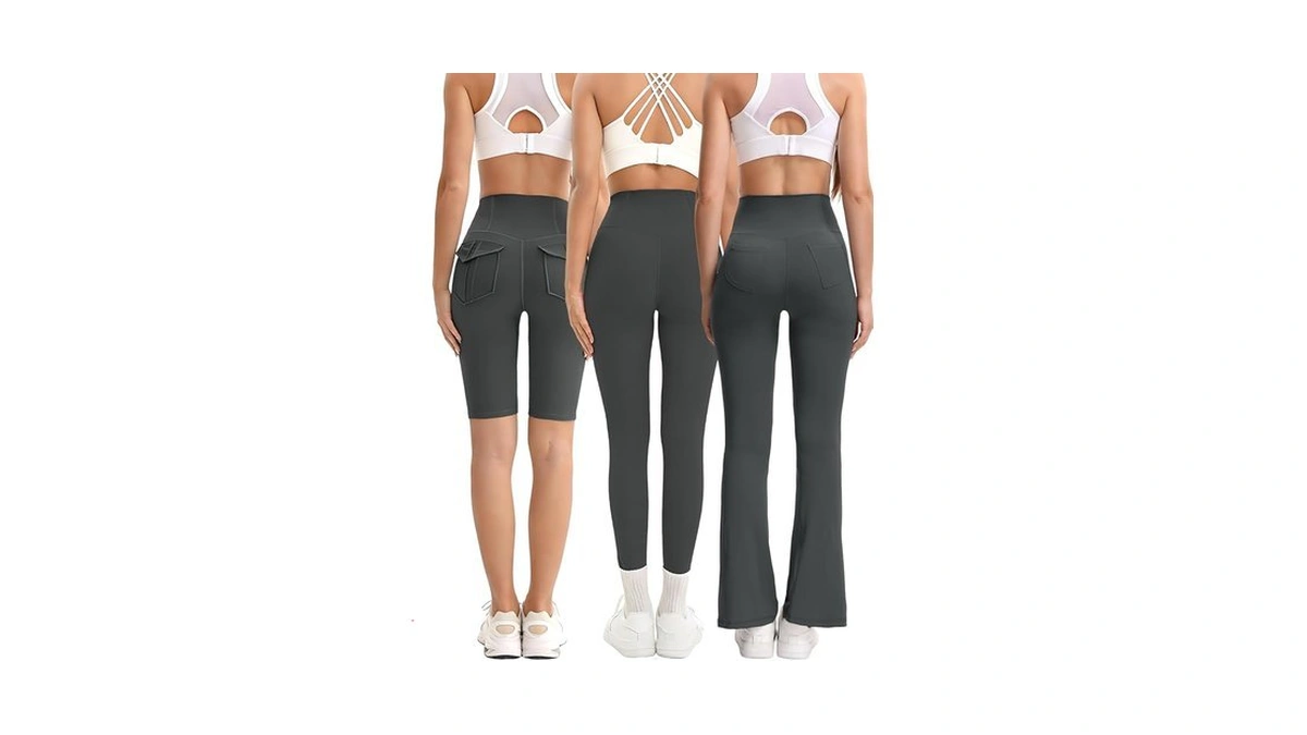 Céllot 3 Styles Darkgrey High Waisted Yoga Pants With Tummy