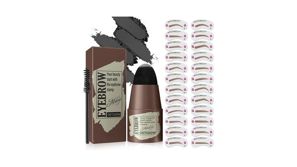 Eyebrow Stamp Stencil Kit - One-step Eyebrow Stencil With 24
