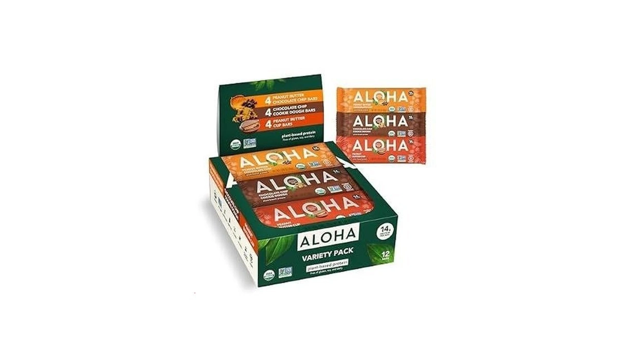 Aloha Organic Plant Based Protein Bars - Sampler Pack 2nd