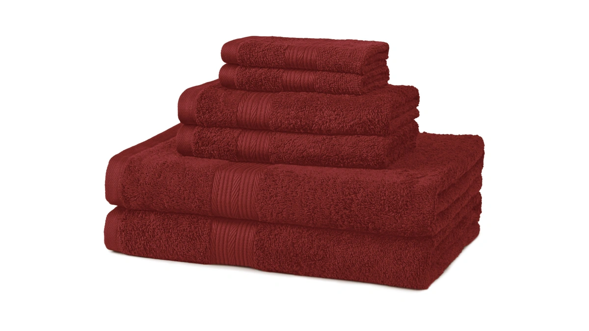 Amazon Basics Fade-resistant 100% Cotton Washcloths For Bathroom, Soft Absorbent,