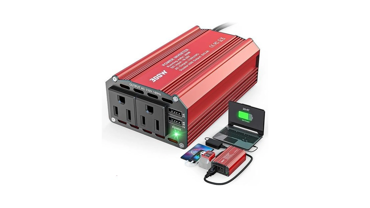 300w Power Inverter Dc 18v To Ac 110v Compatible With