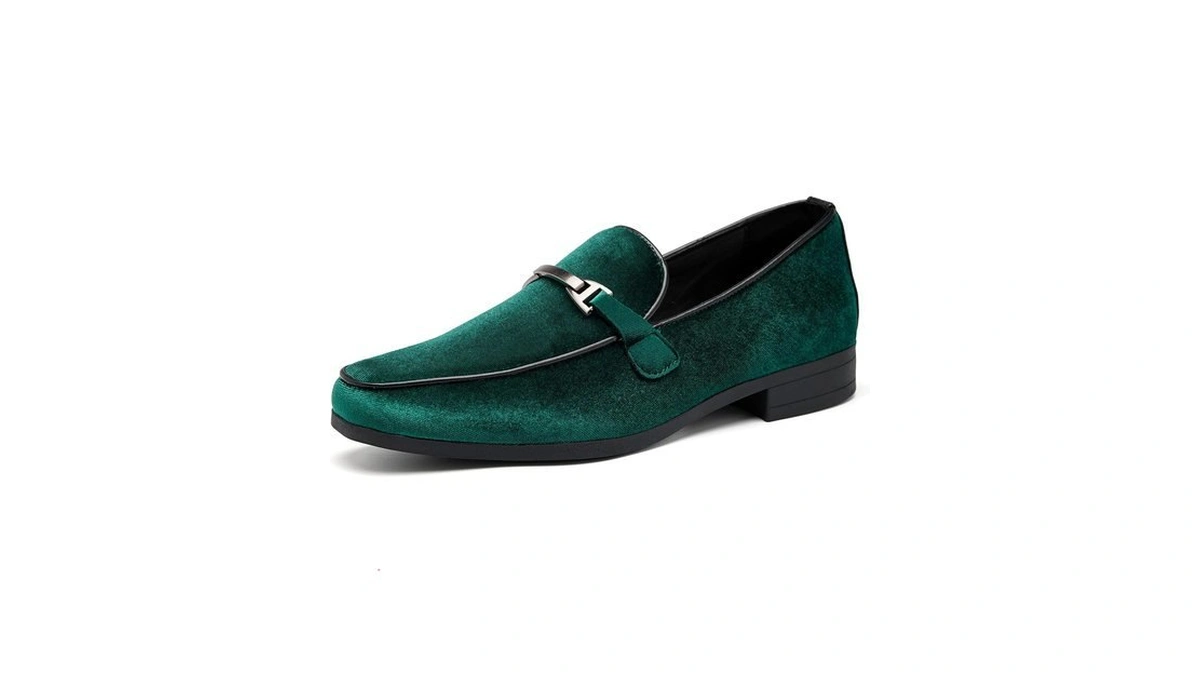 Uubaris Men's Velvet Loafers Slip-on Driving Shoes Comfortable Formal Dress
