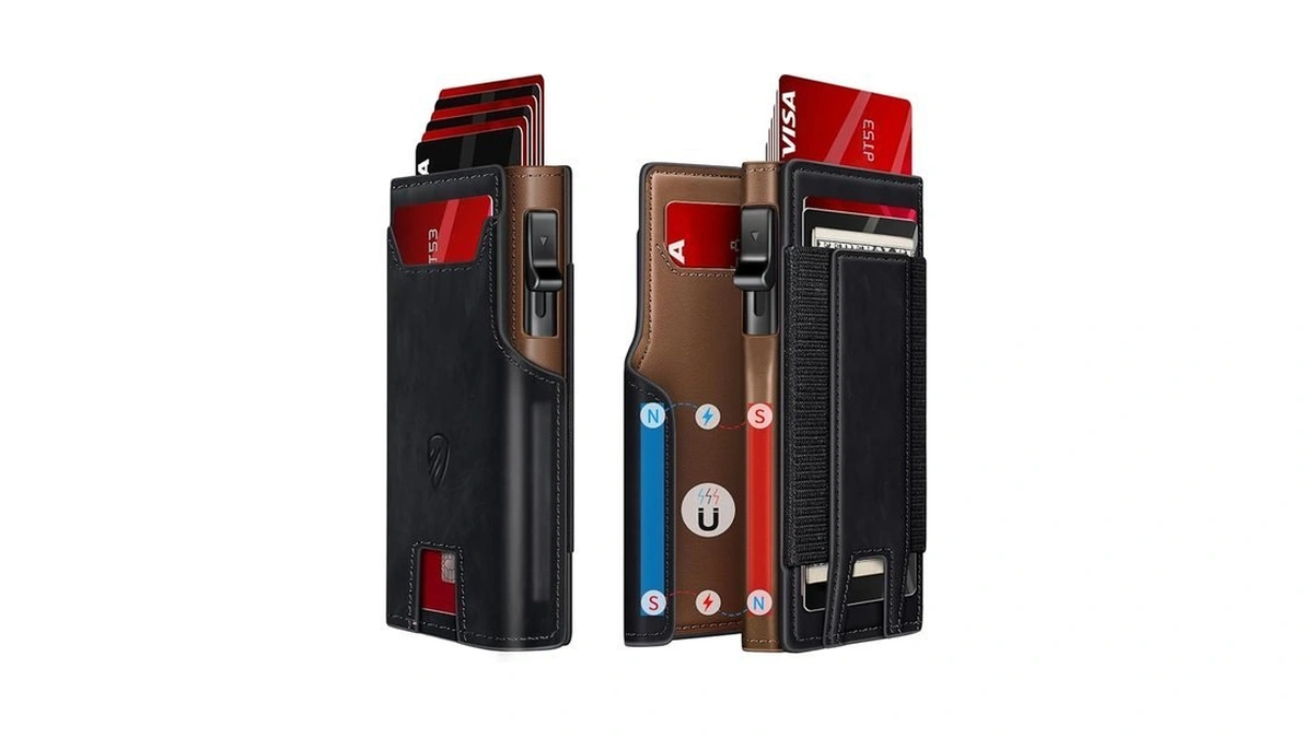 Runbox Wallet For Men 9-13 Cards Rfid Blocking Aluminum Pop
