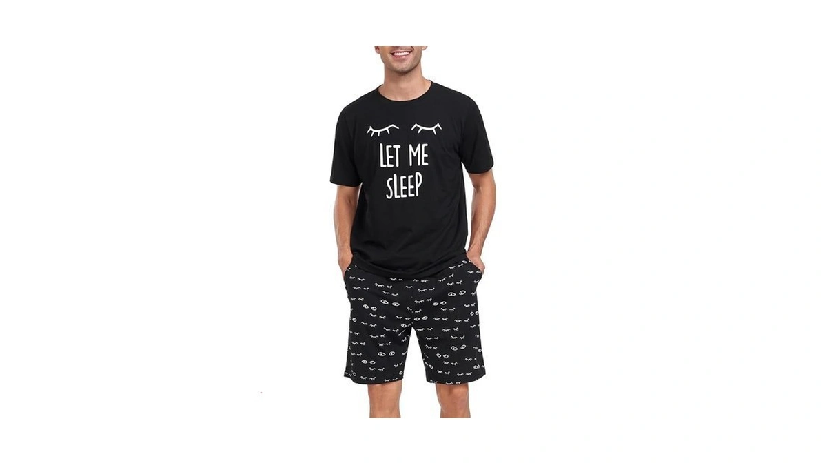 Eishopeer Mens Pajamas 2 Piece Lounge Sets Printed Matching Outfits