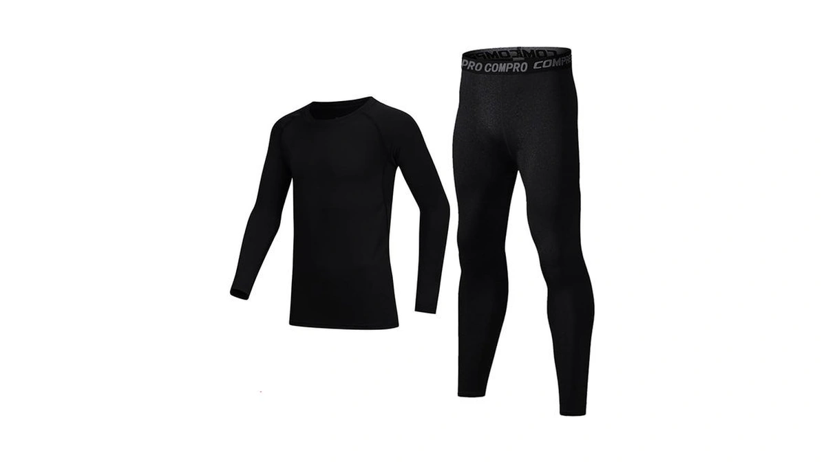 Boys Compression Shirt Long Sleeve Suit Youth Undershirts Kids Football