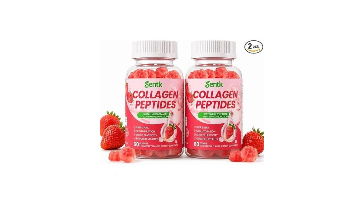 Sentk Collagen Gummies For Women-premium Hydrolyzed Collagen Peptides & Multi