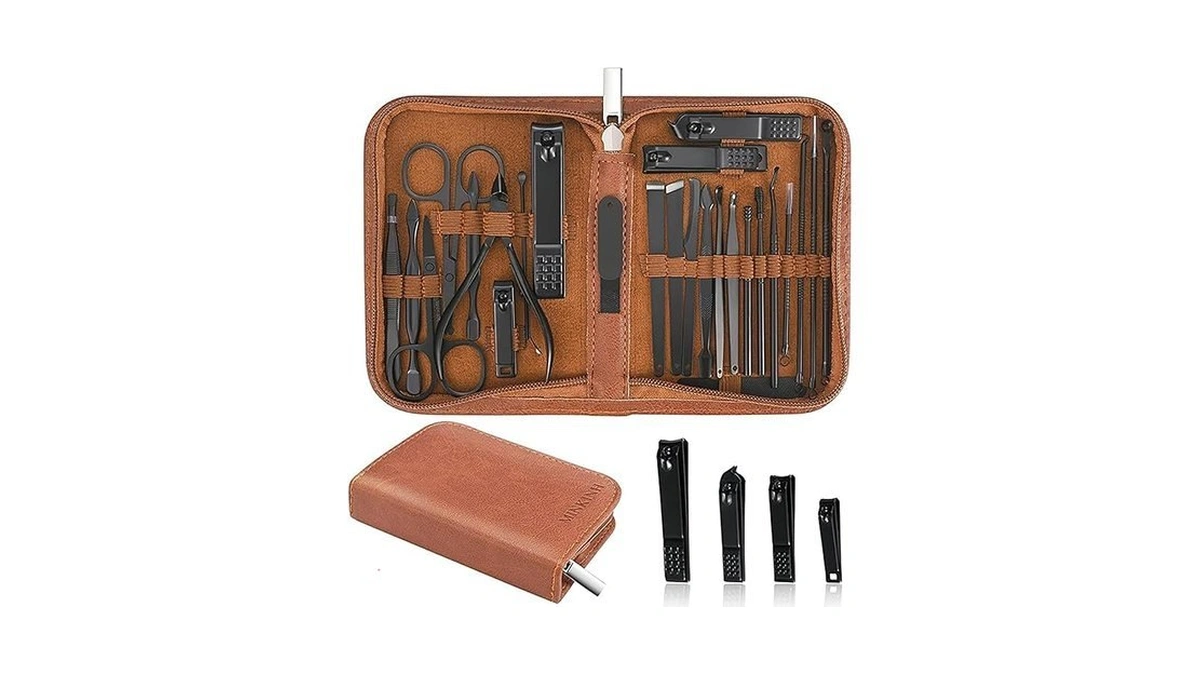 Minkinh Manicure Set Professional Nail Clipper Kit-26 Pieces Stainless Steel