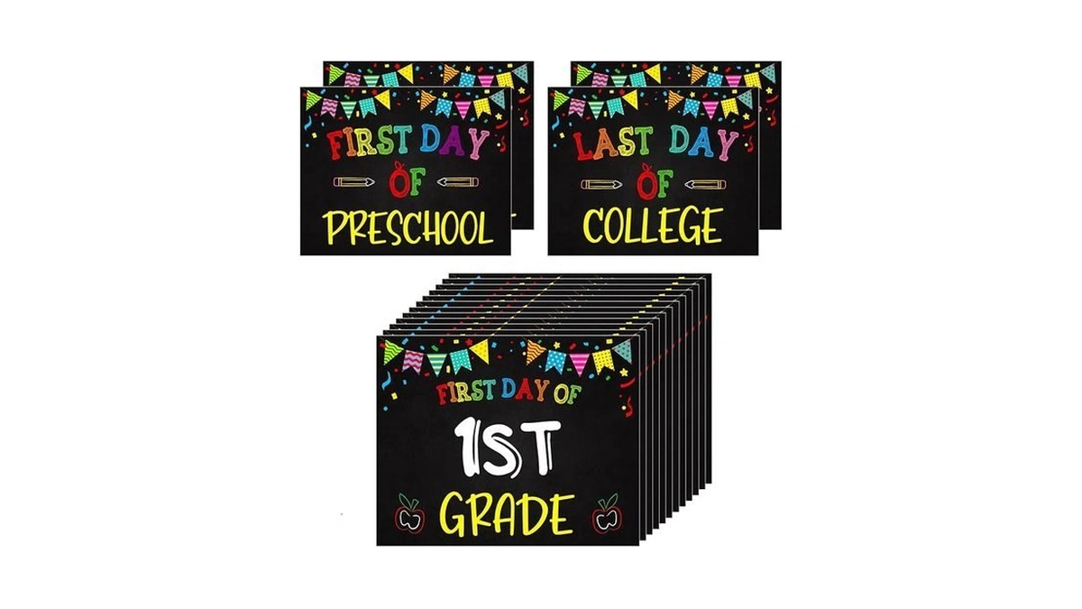 Petcee 16 Pcs First & Last Day Of School Signs