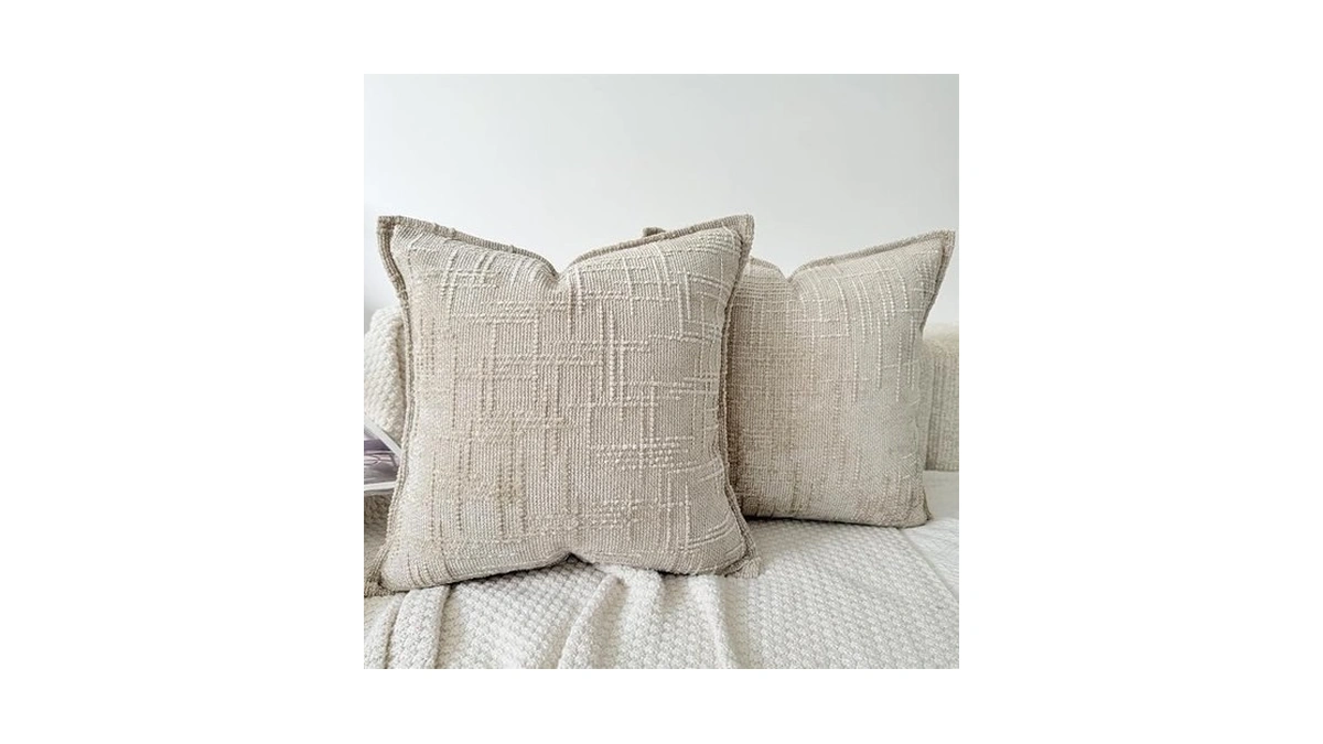 Oyimua Christmas Decorative Throw Pillow Covers Neutral Oatmeal 18x18 Set