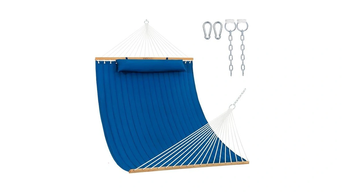 Lazy Daze 12 Ft Double Quilted Fabric Hammock With Spreader