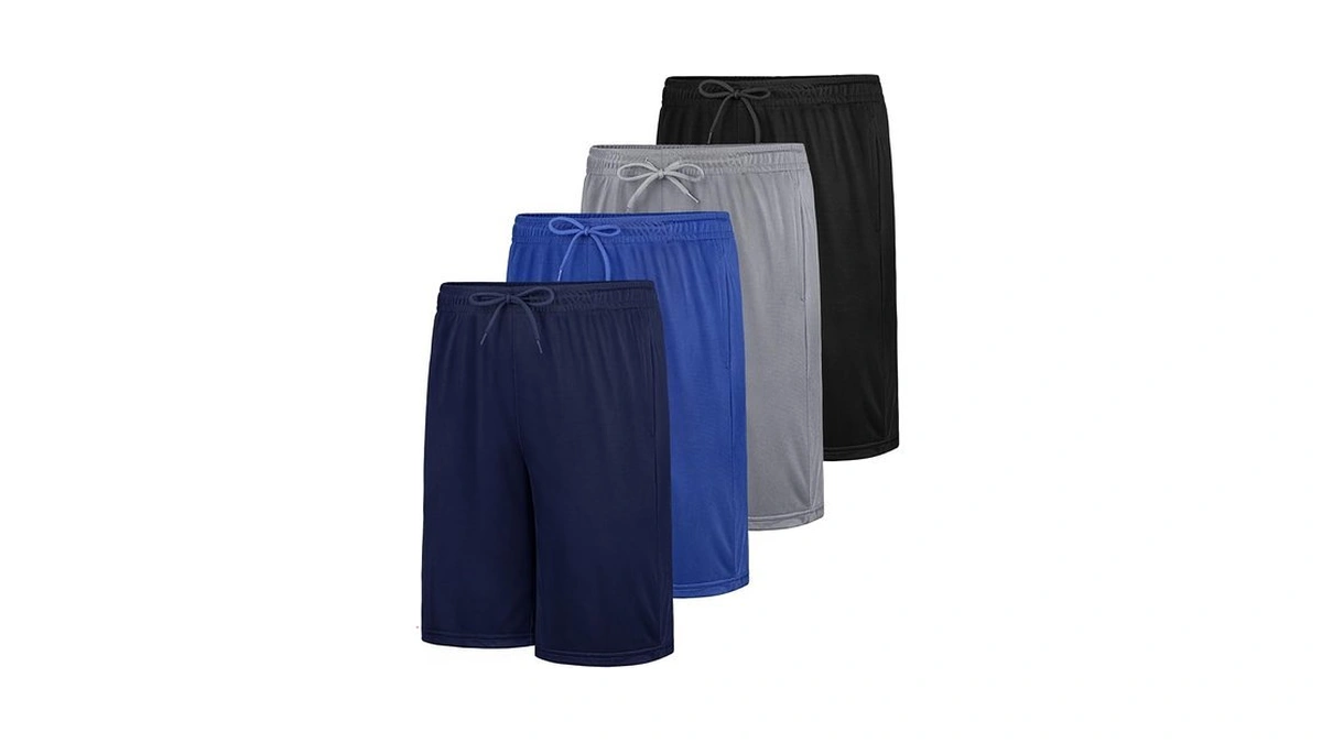 Jorhig 4 Pack Boys Athletic Shorts With Pockets Tricot Kids